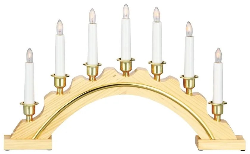 CELINE Elektrický svietnik, napájanie: sieťové, 7 sviečok, prírodný