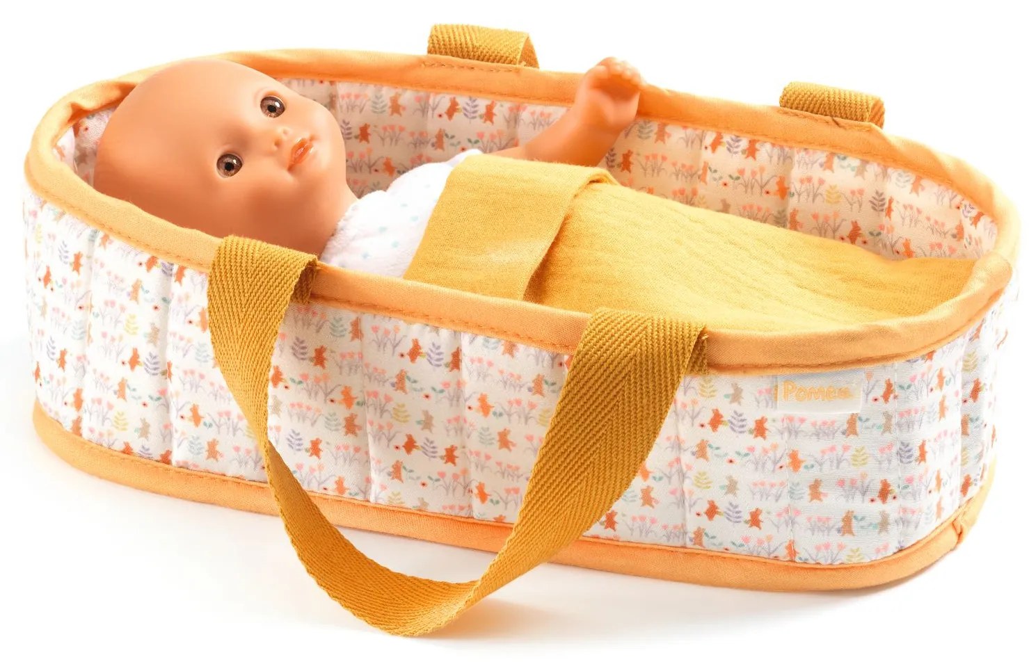 Mini Pomea – bábika Sasha v prešívanom košíku