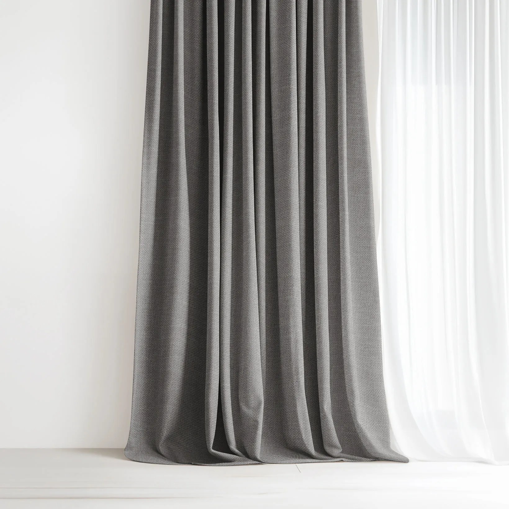 Goldea dekoračný záves peru - sivý 140x135 cm