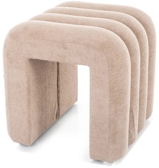 Béžový dizajnový taburet TICA