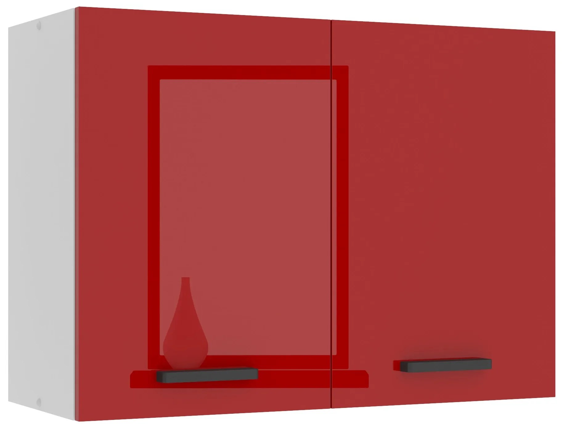 Kuchynská skrinka Belini Premium Full Version horná 80 cm červený lesk