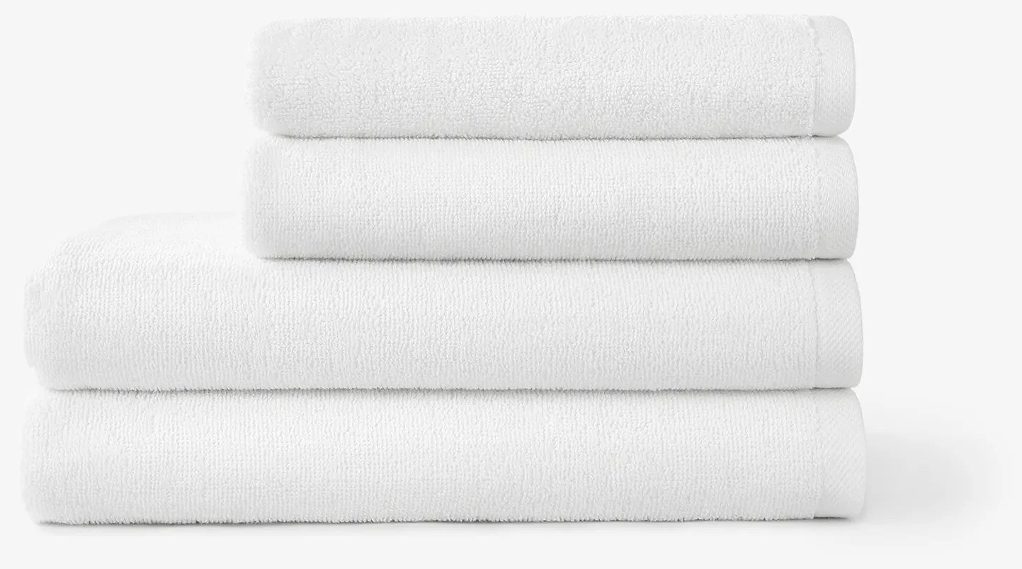 Goldea bavlnený froté uterák / osuška soft bez bordúry – biely 50 x 100 cm