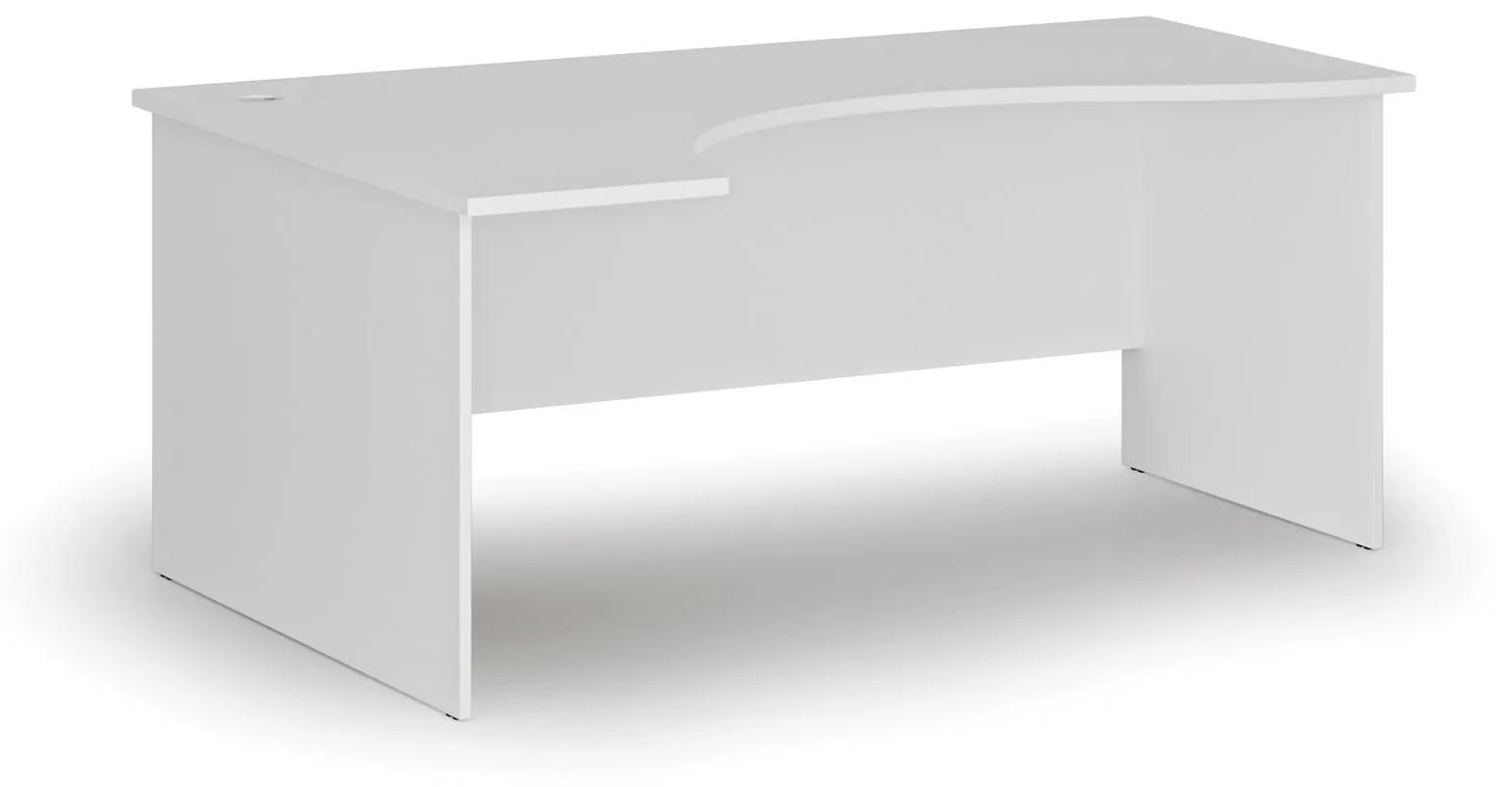 Ergonomický kancelársky pracovný stôl PRIMO WHITE, 1800 x 1200 mm, ľavý, biela