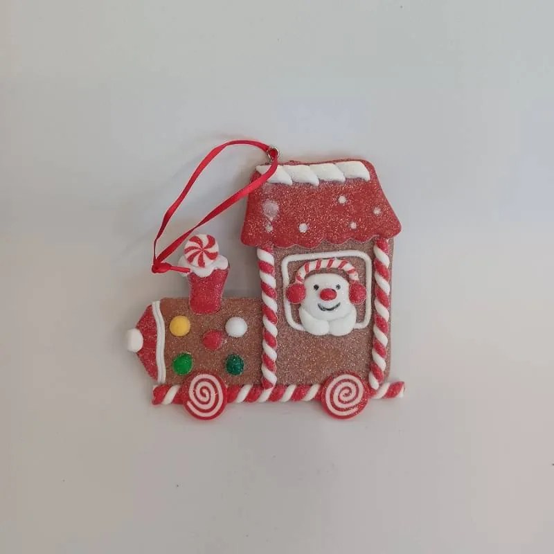 DECOLED Ozdoba, perníčkový vláček, 11 x 10 cm