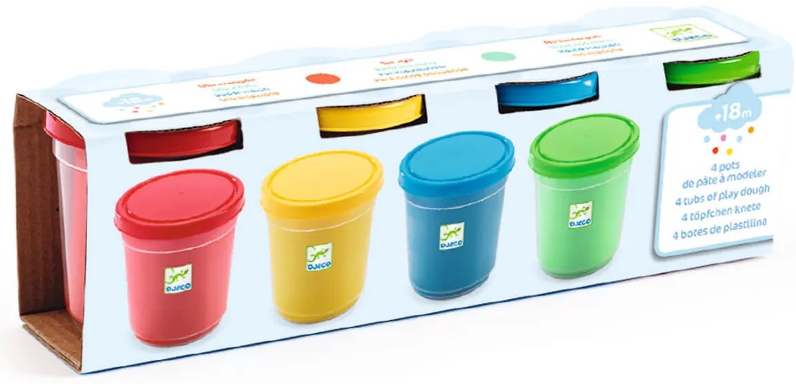 Hravá modelína – náhradné farby – 4 ks