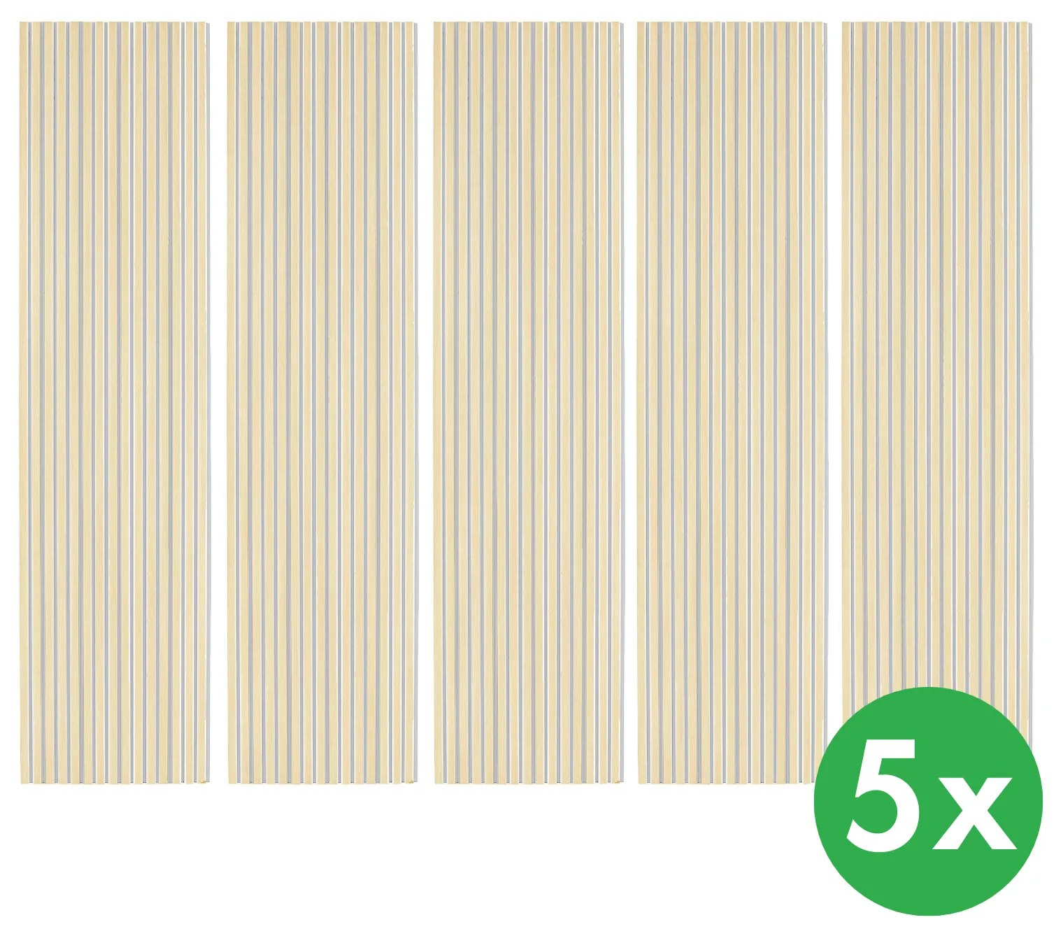 Drevený akustický panel, 2400 x 600 mm, balenie 5 ks, dub