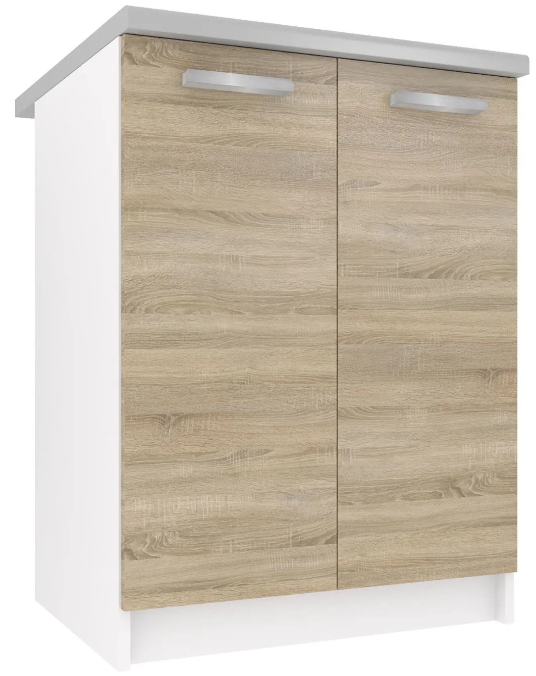 Kuchynská skrinka Belini spodná 60 cm dub sonoma s pracovnou doskou TOR SD2-60/0/WT/DS/0/T