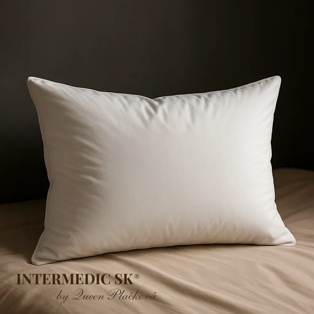 INTERMEDIC SK Vankúš Royal+ by Queen Plačková – 80 % husacie páperie, 100 % bavlna Veľkosť: 50x70 cm