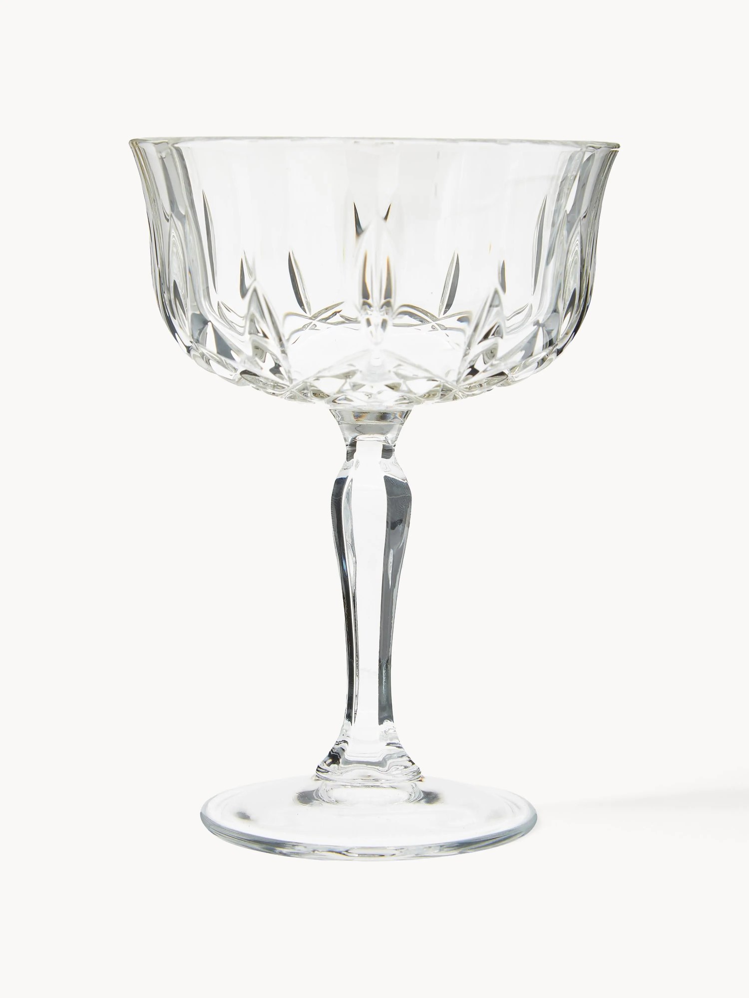 Poháre na šampanské s reliéfnym vzorom Opera, 6 ks