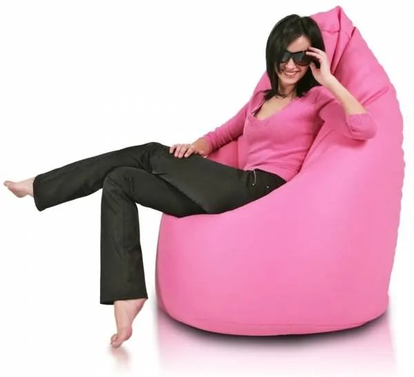 INTERMEDIC SK - Sedací vak Mega Sako z ekokože 135x85 cm | relaxačné a pôrodné kreslo, 335 l Farba: E05 - Ružová(ekokoža)