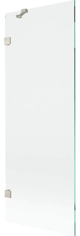 Mexen, Mexen Lunar 1-krídlová vaňová zástena 70 x 150 cm, transparentná, brúsený nikel - 897-070-000-97-00