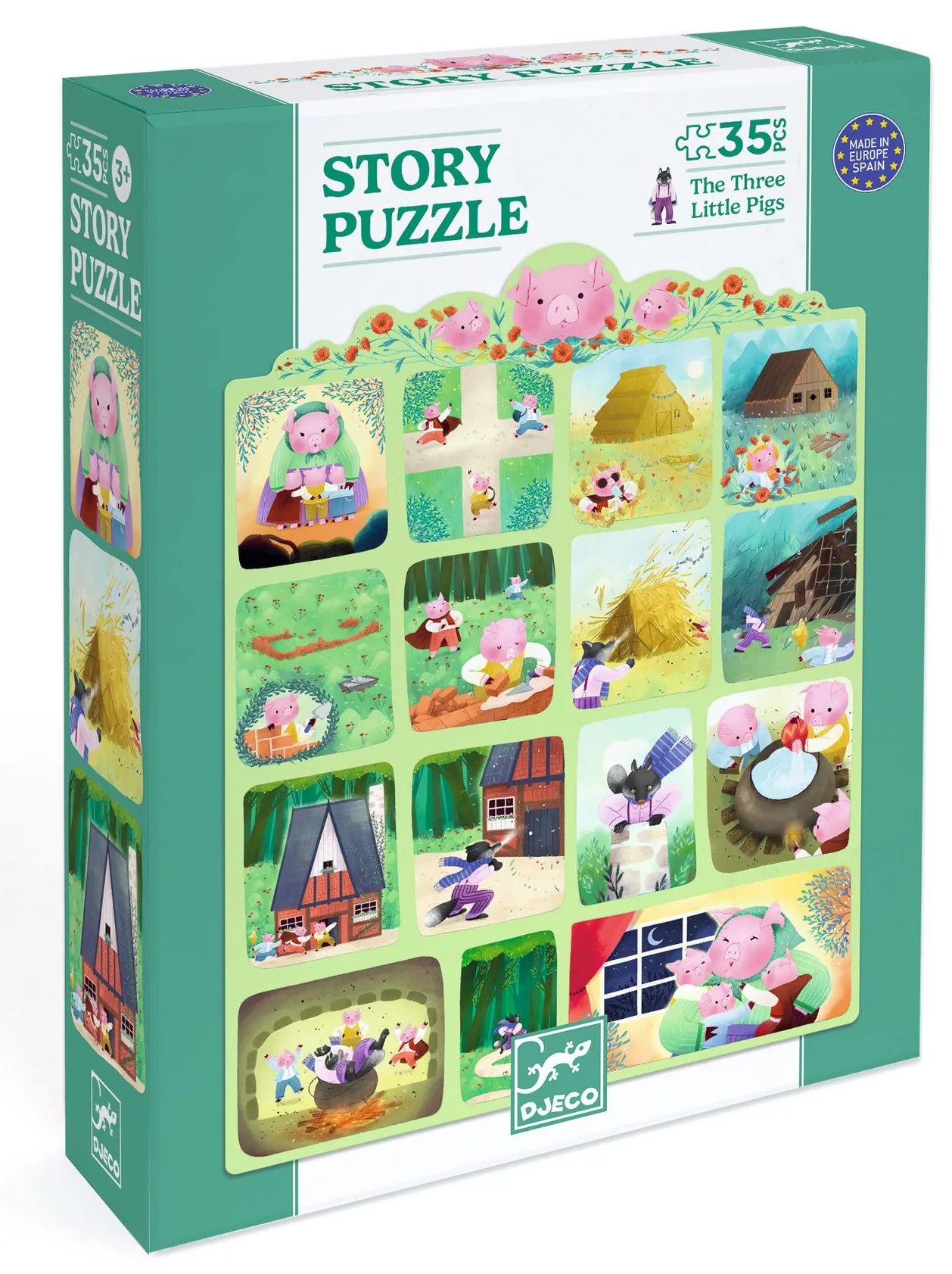 Rozprávkové puzzle - Tri malé prasiatka - 35 ks