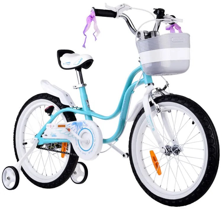 Detský bicykel 18" Little Swan RoyalBaby RB18-18 - modrý
