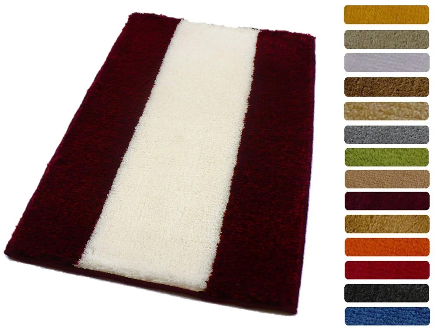 ROUTNER Kúpeľňová predložka ATHENA Bordó 10302 - Bordó / 50 x 80 cm 10302