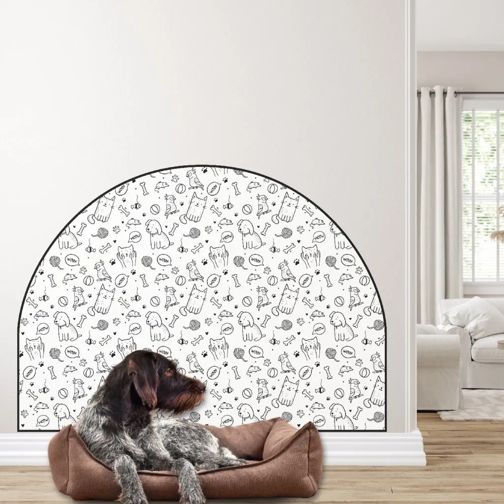 PIPPER. Ochranná textilná nálepka na stenu - Oblúk - Zvieratá Veľkosť: 120x96cm, Motív: bez mena