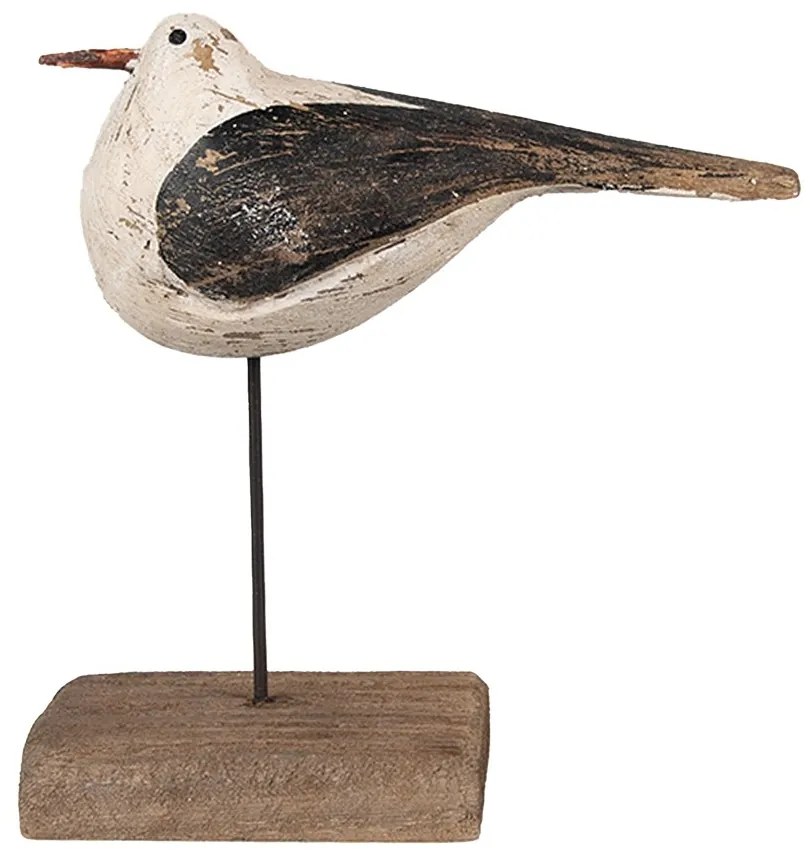 Drevená dekorácia čajka na podstavci - 12*5*13 cm Drevená dekorácia čajka na podstavci - 12*5*13 cm