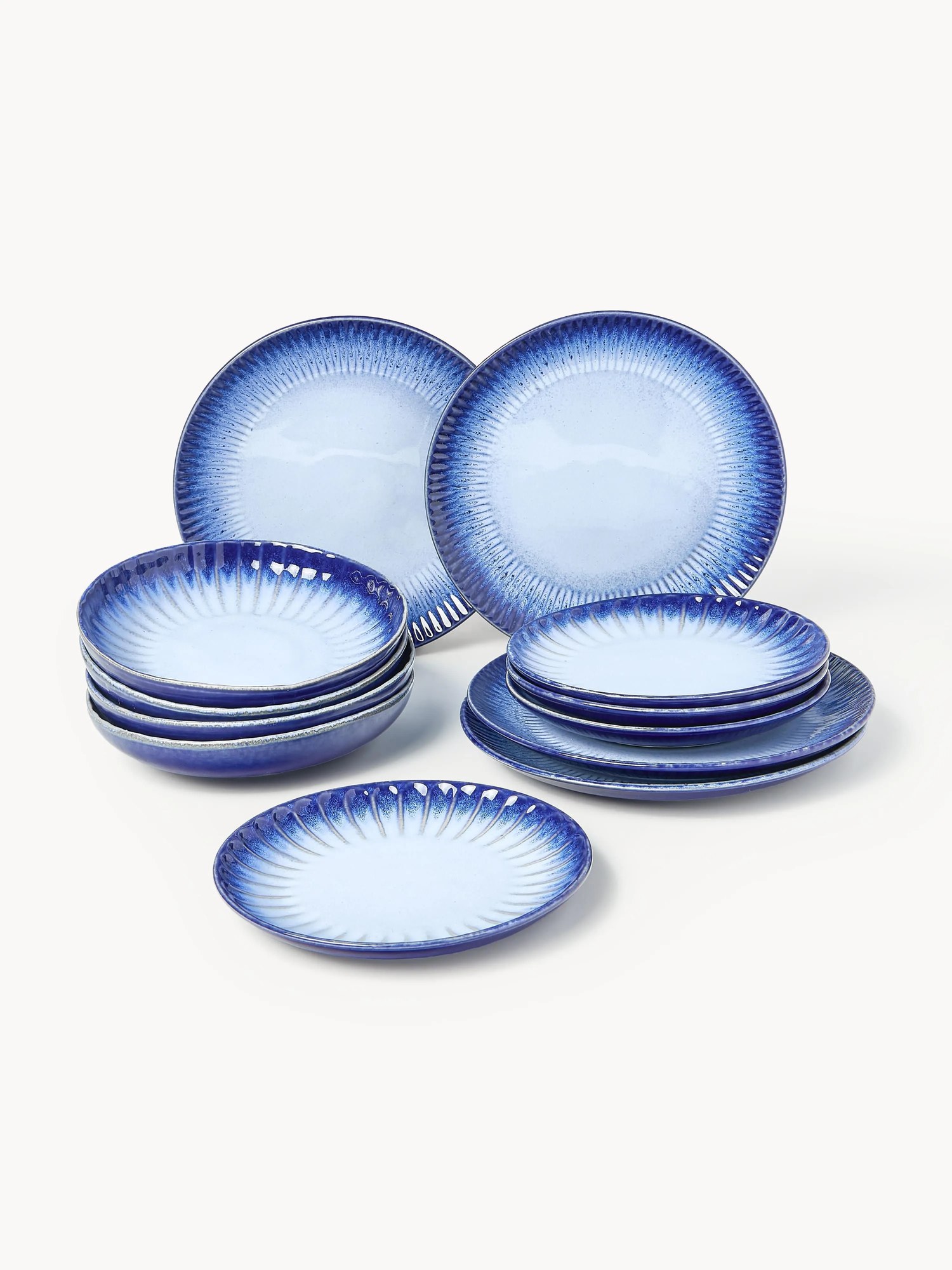 Ručne vyrobená súprava tanierov Vinci, 4 osoby, 12 ks