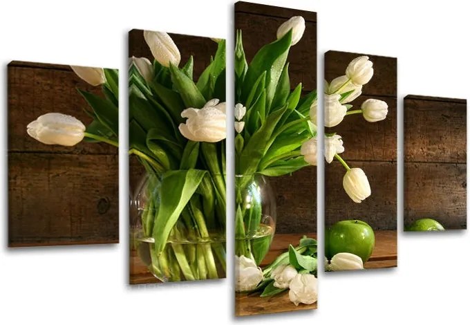 Obraz na stenu 5 dielny KVETY XOBKV113E50 - 150x100 cm