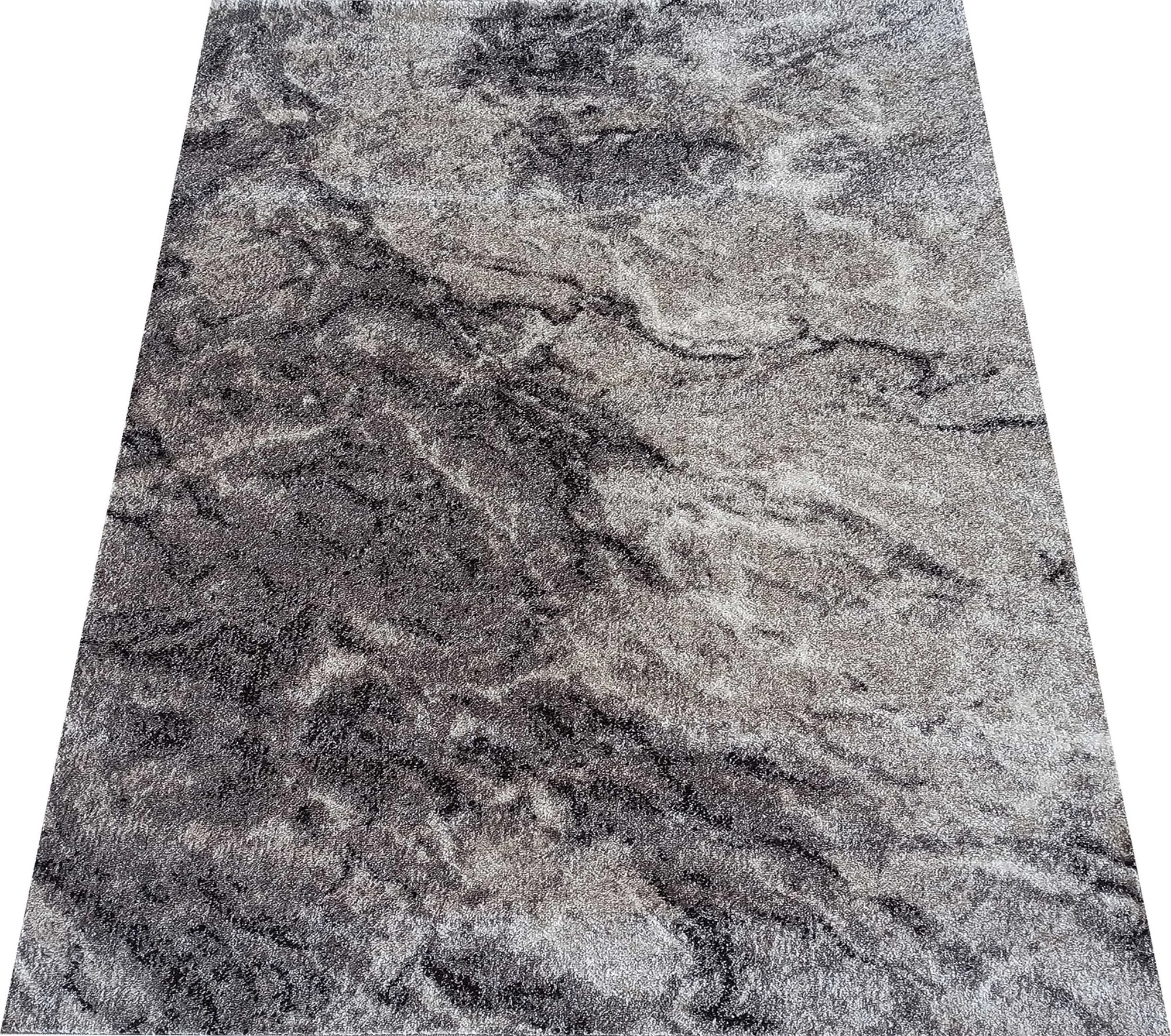 DY Sivý moderný koberec s mramorovým vzorom Panamero 19 Rozmer: 80x150 cm