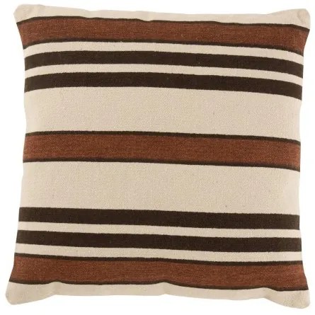 Béžovo-hnedý pruhovaný vankúš s výplňou Carre - 45 * 45 cm