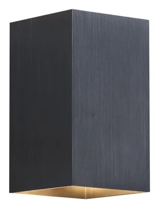 Moderné nástenné svietidlo Gunmetal štvorcové 2-svetlá GU10 50mm - Sandy