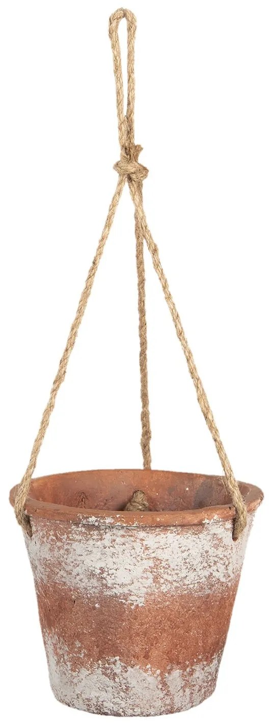 Hnedý závesný kvetináč - 19*19*53 cm