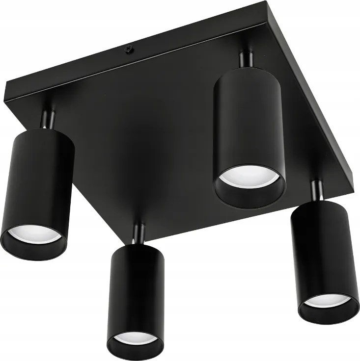 BERGE Bodové svietidlo GU10 VIKI-L 4 - čierne štvorec
