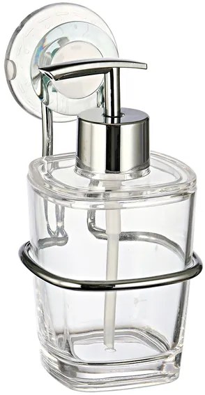 BISK Erga GECO, nástenný dávkovač mydla na prísavky, chrómová-číra, ERG-06725