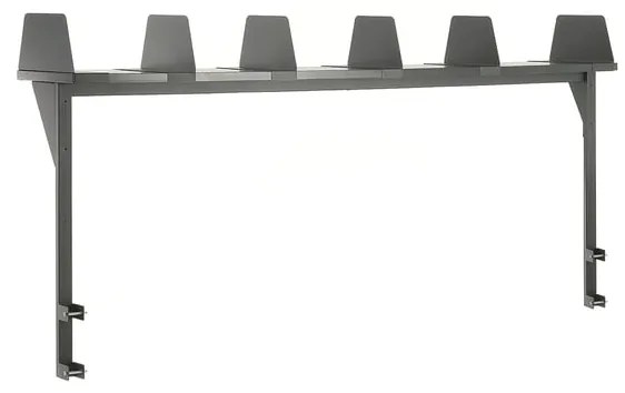 Vrchná polica CARGO, 2000x300 mm, vrátane priečok, 6 ks