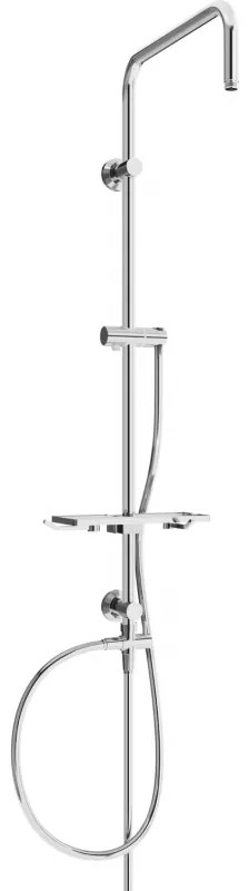 Mexen T, sprchový stĺp, sprchová hadica 150cm, polička, prepínač sprchy, chrómová, 7939399-00