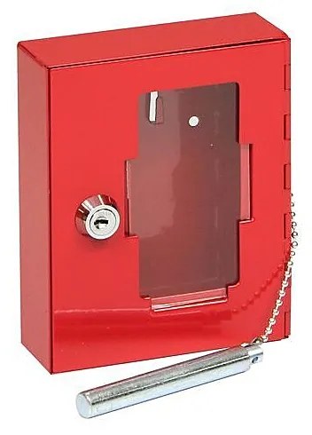 Požiarna oceľová skrinka so sklom a kladivkom RICHTER TS.1021.G (červená), Richter červená