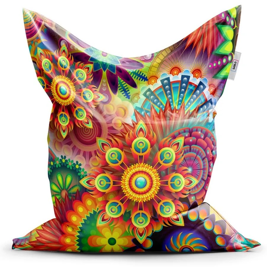 Sedací vak Classic farebné obrazce, farebná