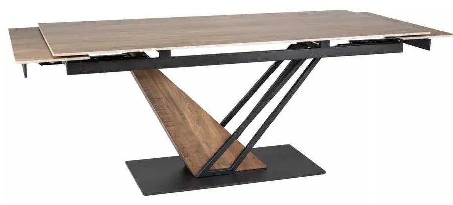 Jedálenský stôl Michel II 180 x 90 cm, dub / čierna