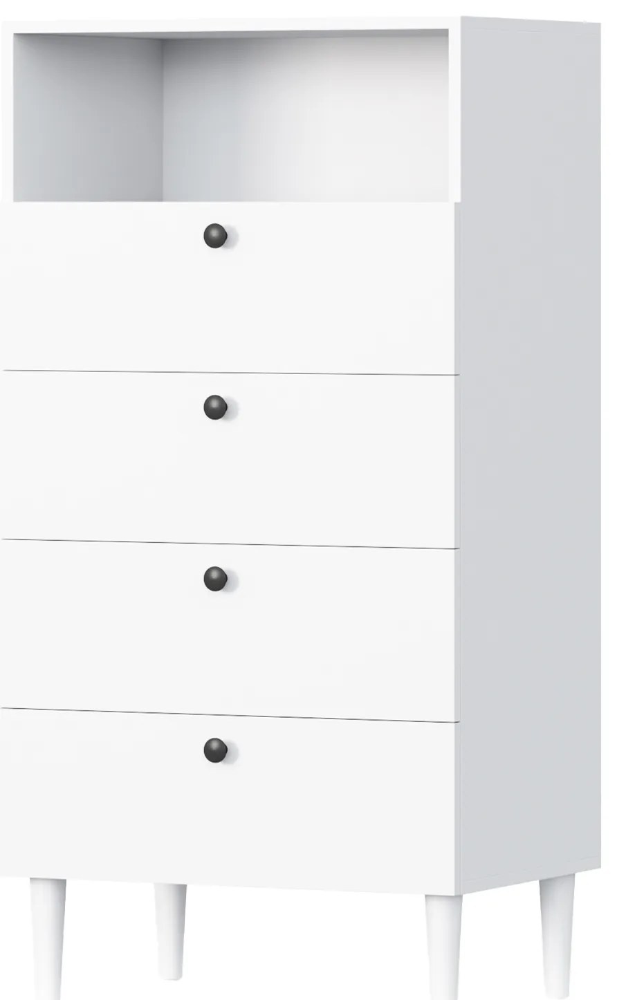 Komoda so zásuvkami DULLUM 60x115cm, biela