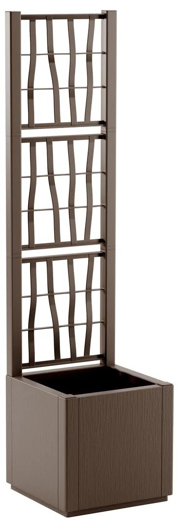 STEFANPLAST Kvetináč ETHICA s trelážou/mriežkou, svetlo šedý