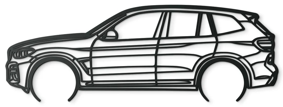 drevko Moderná nálepka BMW X3 Rozmer obrazu: 30,5 x 86 cm, Farba dekorácie: Čierna