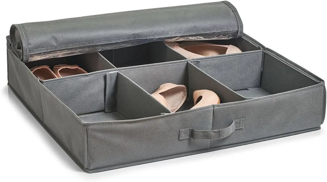 Organizér na topánky, uloží 6 párov topánok – 60 x 60 x 13, sivý NON-W