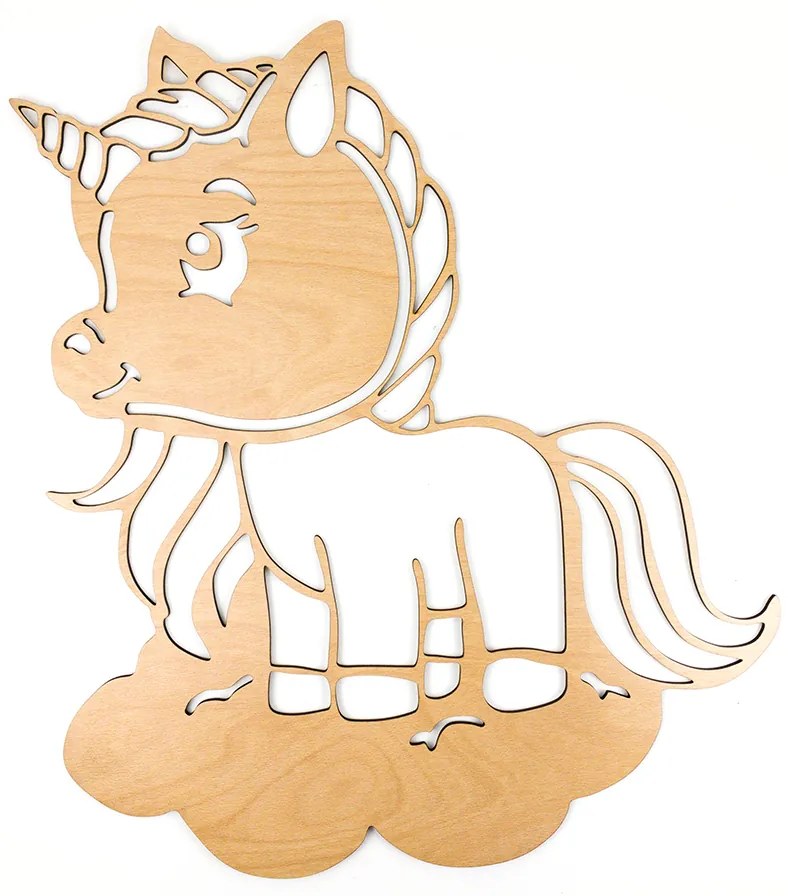 Veselá Stena Drevená nástenná dekorácia Roztomilý jednorožec