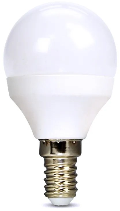 SOLIGHT LED žiarovka miniglobe matná P45 6W, E14, 4000K, 510lm