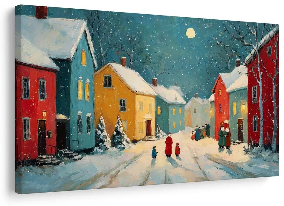 Obraz vianočná ulica v noci