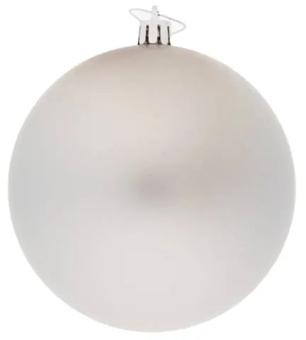 DECOLED Plastová guľa, 10 cm, strieborná, 6 x matná