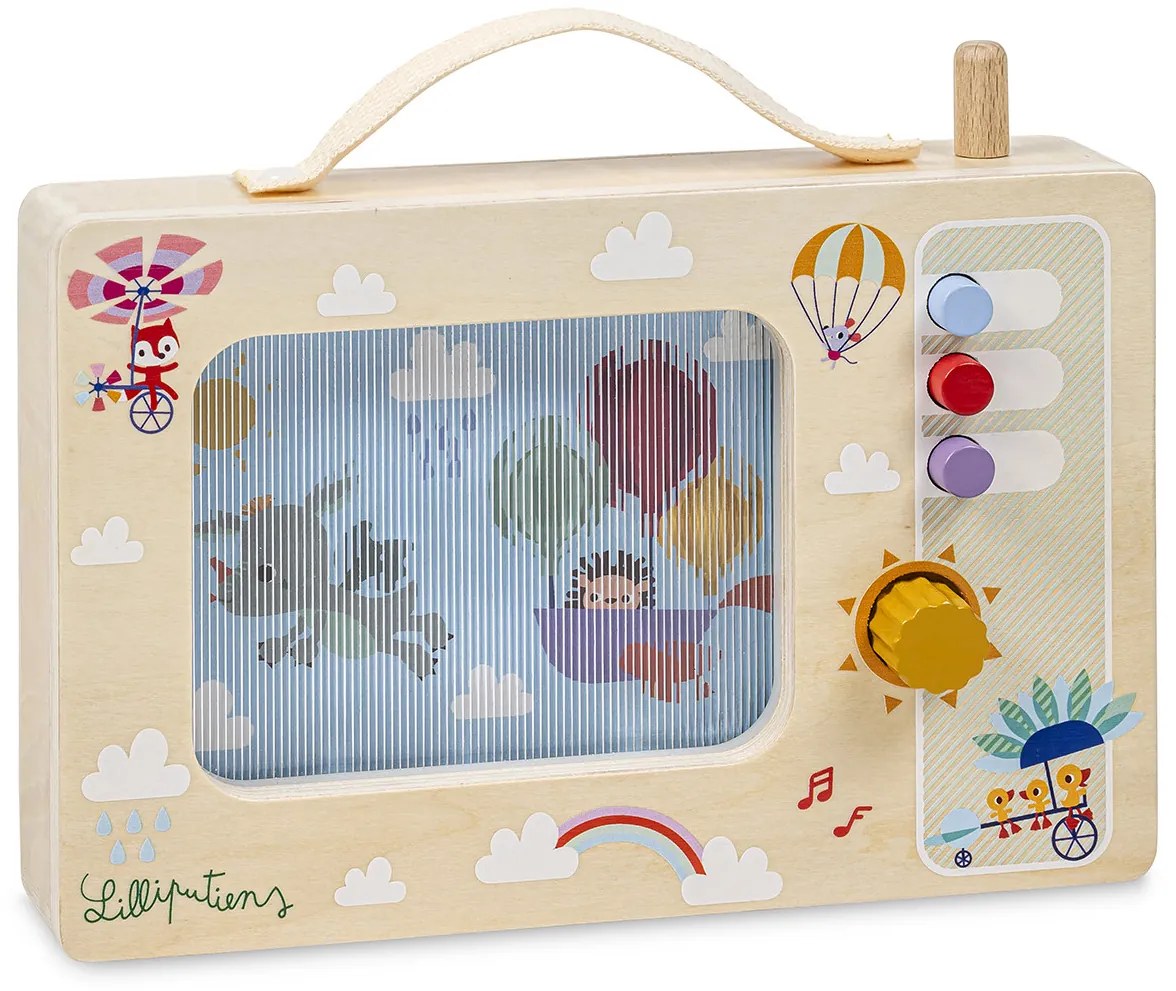 Lilliputiens - drevená hracia skrinka - dráčik Joe