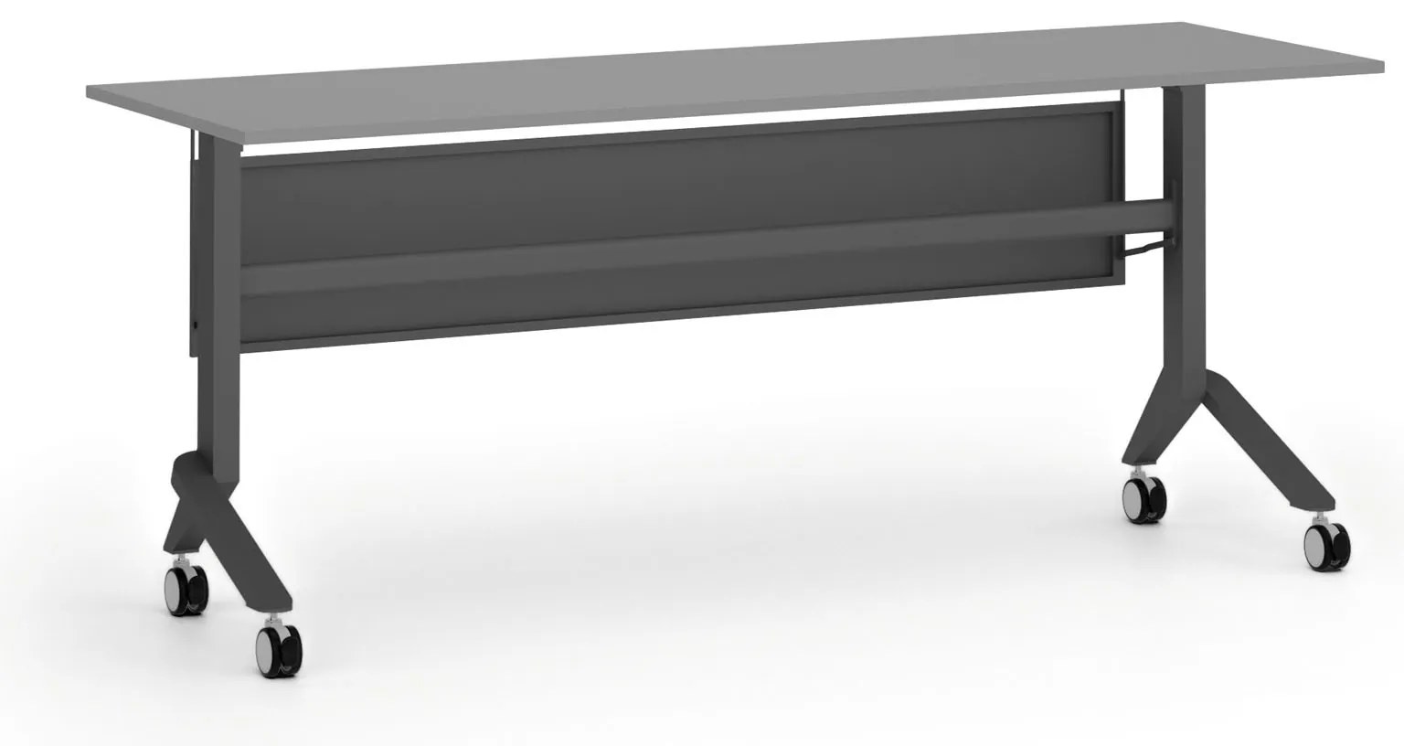 Mobilný stôl PRIMO MOVE, 180x60 cm, čierna podnož, grafit