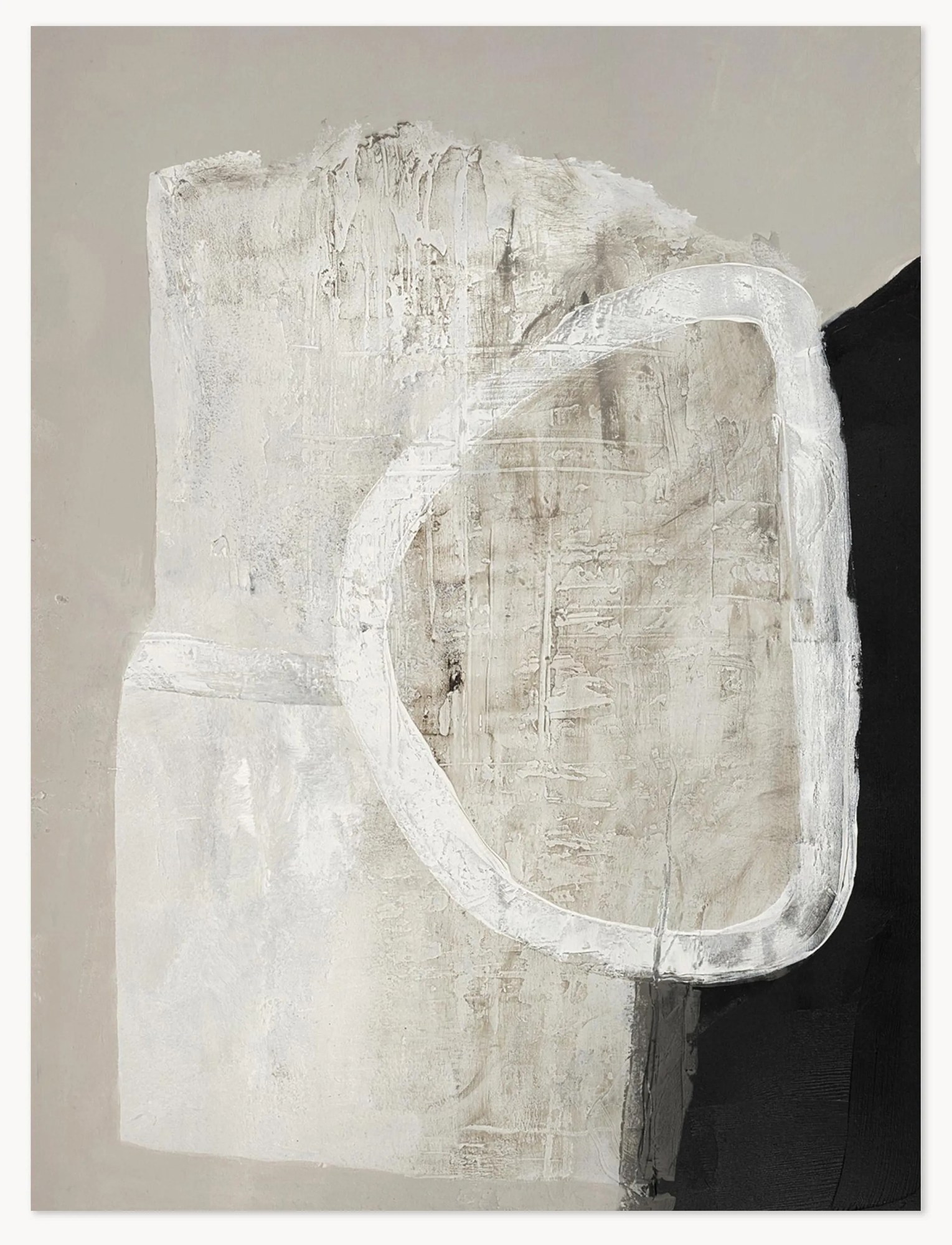 Ručne maľovaná nástenná dekorácia White Stone