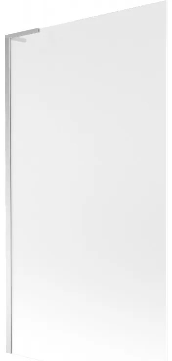 Mexen Next L, 1-krídlová vaňová zástena 100 x 150 cm, 6mm sklo námraza, chrómový profil, 895-100-000-03-30-01