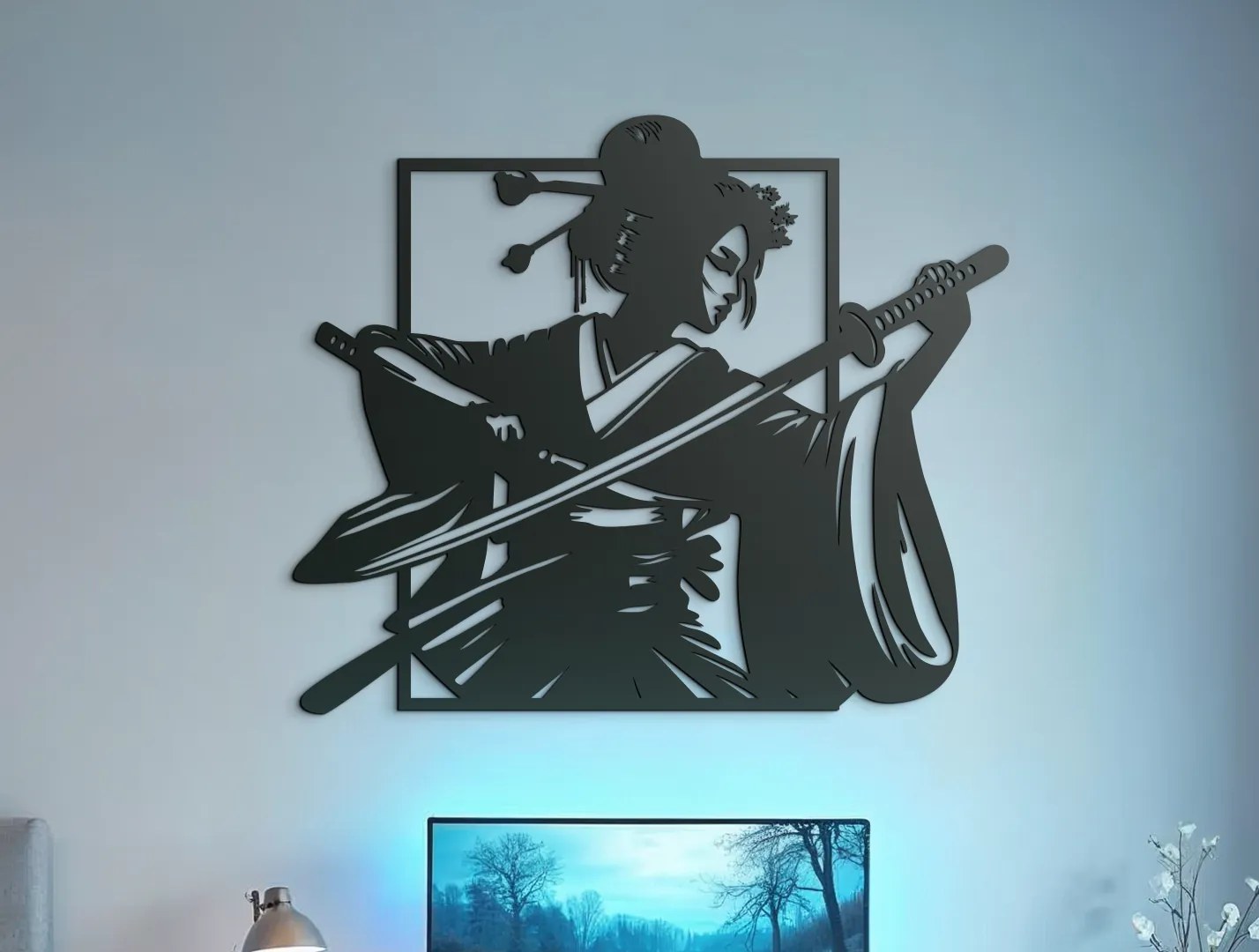 drevko Obraz na stenu Princezná bojovníčka Rozmer obrazu: 37 x 44,5 cm, Farba dekorácie: Čierna