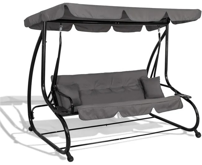 Záhradná hojdačka LINDA SPRINGOS GS0003-sivá