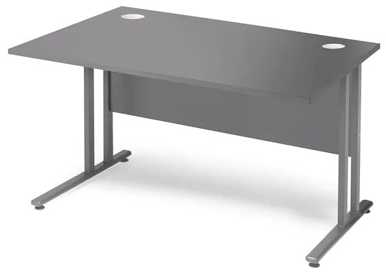 Kancelársky pracovný stôl FLEXUS, rovný, 1200x800 mm, šedá