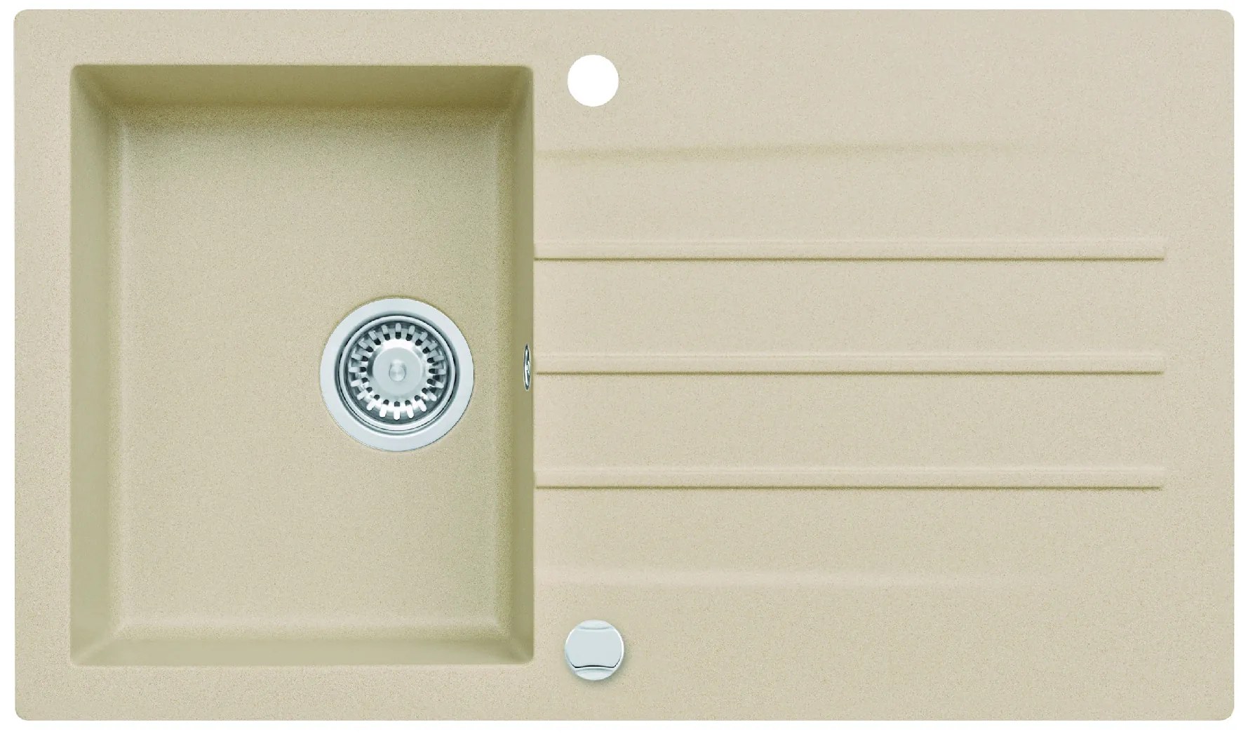 ALVEUS CZ CORTINA 130 - 55 béžová (860x500mm)+sifon pop-up F