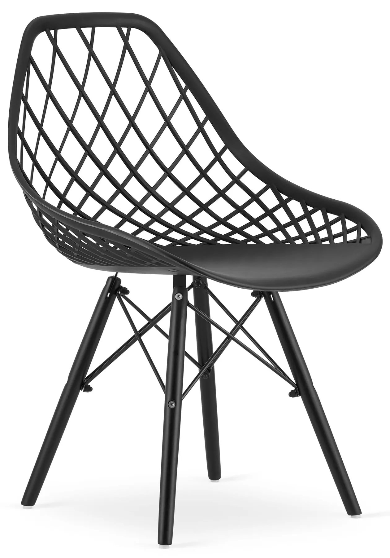 AKCIA Čierna stolička ROTEN s čiernymi nohami II. akosť